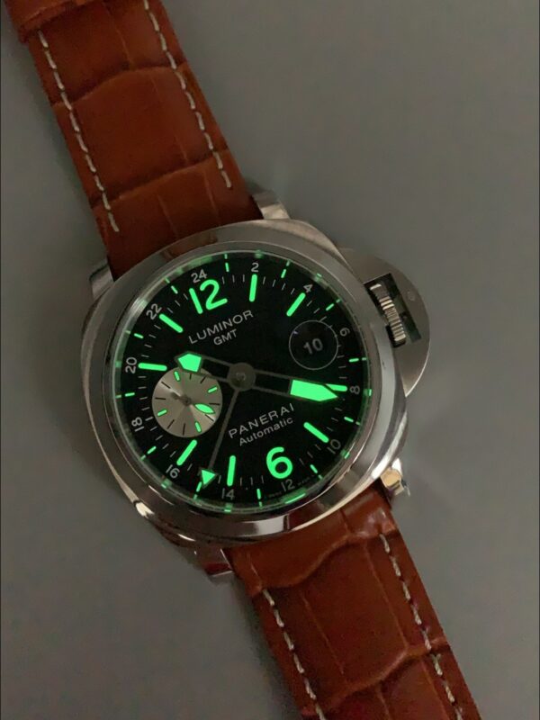 Panerai Luminor GMT Swiss Watch in Steel  PAM00161(1:1Super Clone)