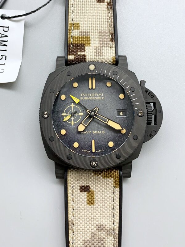 Panerai Submersible PAM1513 Carbotech GMT Navy Seals Edition 44MM(1;1Super Clone)
