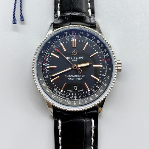 Breitling Navitimer 1 Automatic in Black Dial – Leather Strap (1;1Super Clone)