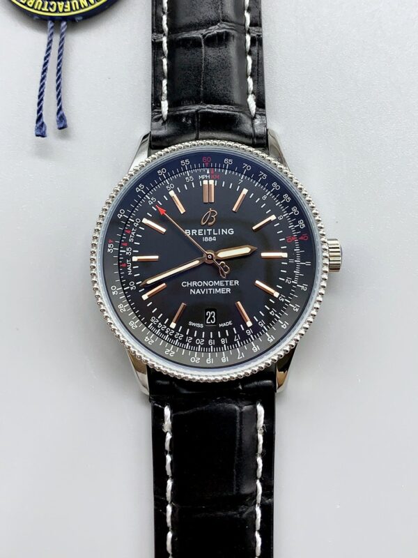 Breitling Navitimer 1 Automatic in Black Dial – Leather Strap (1;1Super Clone)