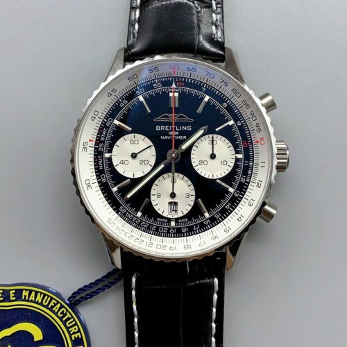 Breitling Navitimer B01 Chronograph 43 Black Dial – 904L Steel Casing (1;1Super Clone)