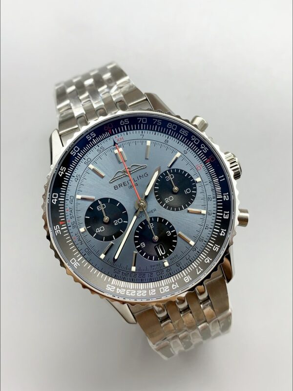 Breitling Navitimer with blue dial and steel bracelet (1:1Super Cloen)