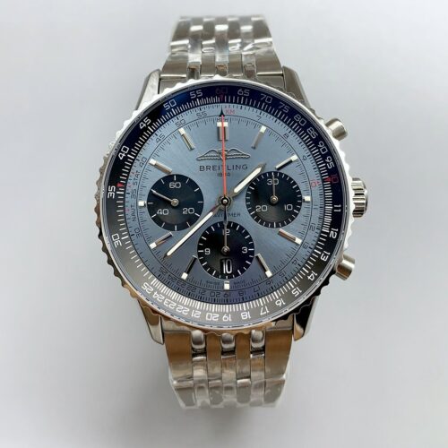 Breitling Navitimer with blue dial and steel bracelet (1:1Super Cloen)