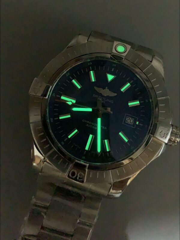 Breitling Avenger 43 Automatic Blue Dial Steel Strap (1:1Super Clone)