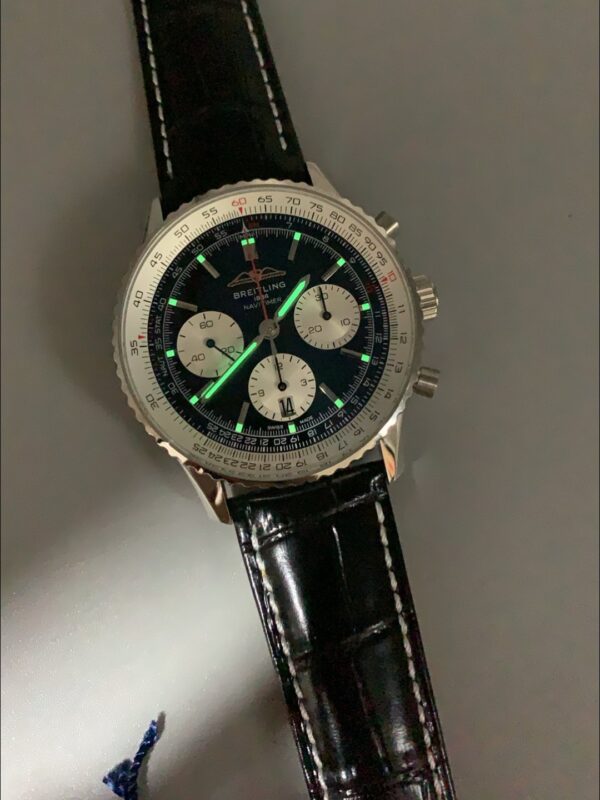 Breitling Navitimer B01 Chronograph 43 Black Dial – 904L Steel Casing (1;1Super Clone)