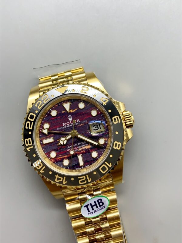 Rolex GMT-Master II Tiger Eye Dial Gold and Steel Bracelet (1:1 Super Clone)