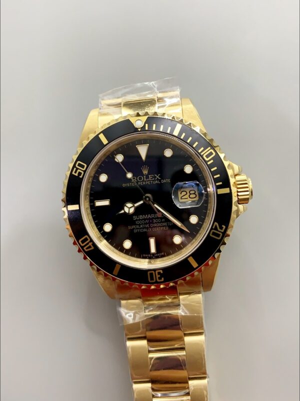 1E69C8813E697A5-34-20.jpg Rolex Submariner 16618 Gold Watch with Swiss 3135 Movement(1:1Super Clone)