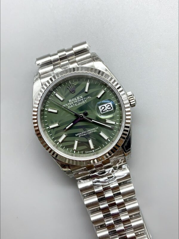 Rolex Datejust Cal.3235 Movement  904L Steel 46MM – Green Palm-Motif Dial (1:1Super Clone)