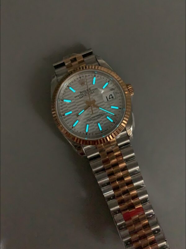 Rolex Datejust 41MM Two Tone Rose Gold Plating Fluted Dial Watch(1:1Super Clone )