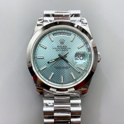 Rolex Day Date Presidential M228206-0004 904L Steel 40MM – Light Blue Dial (1:1Super Clone)