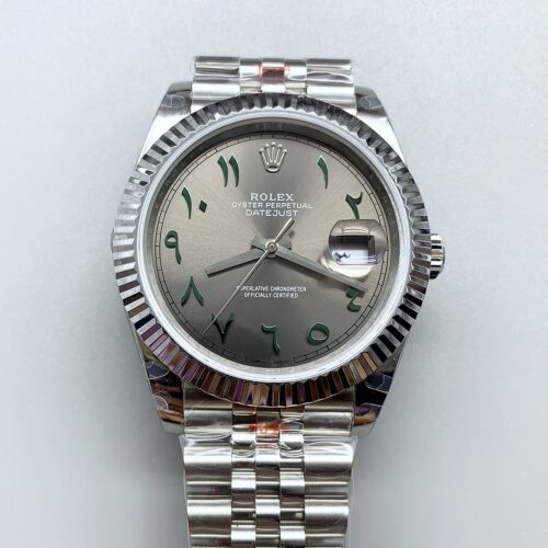 Rolex Datejust M126300 41MM ETA3235 Grey Arabic Dial – 904L Steel Casing(1:1Super Clone)