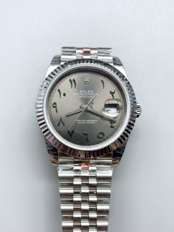 Rolex Datejust M126300 41MM ETA3235 Grey Arabic Dial – 904L Steel Casing(1:1Super Clone)