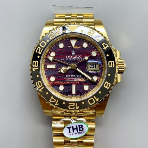 Rolex GMT-Master II Tiger Eye Dial Gold and Steel Bracelet (1:1 Super Clone)