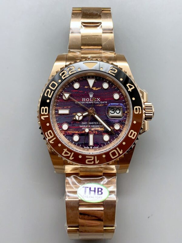 1E69C8813E697A5-427.jpg Rolex GMT Masters II 126715CHNR Rose Gold Tiger Iron Dial(1:1Super Clone )