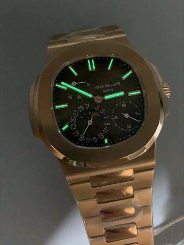 Patek Philippe Nautilus 5712/R Brown Dial Gold Strap(1:1Super Clone)