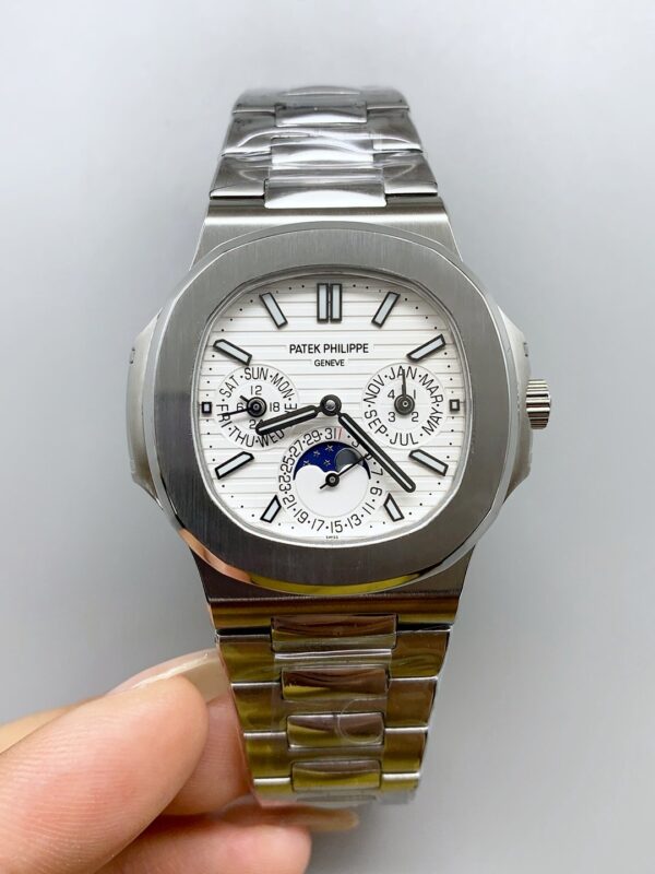 Patek Philippe Nautilus 5740 Perpetual Calendar Stainless Steel White Dial (1:1Super Clone)