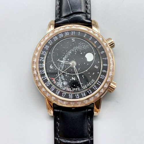 Patek Philippe 6104R Grand Complications Watch in Rose Gold – Diamonds Bezel(1:1Super Clone)