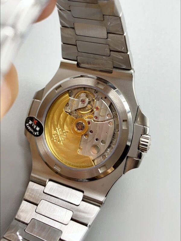 Patek Philippe Nautilus Black Stripe Dial Diamond Bezel Stainless Steel Bracelet Date 1:1 Superclone