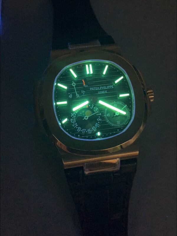 Patek Philippe Nautilus 5712/R Grey Dial Leather Strap(1:1Super Clone)