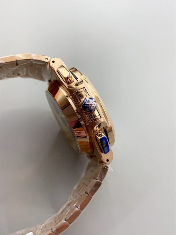 Patek Philippe Nautilus 5980/R Rose Gold 904L Steel Case in Black Dial (1:1Super Clone)