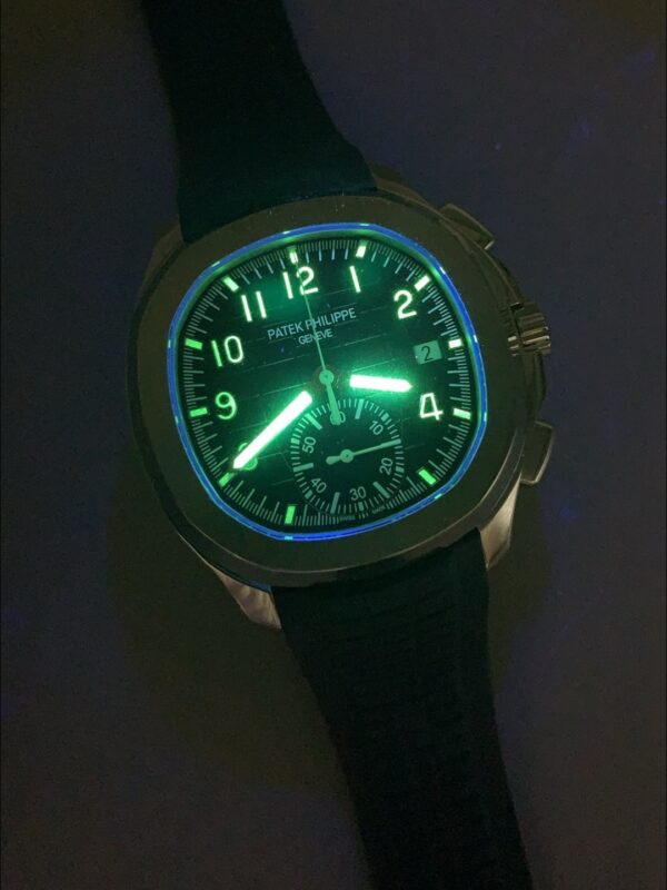 Patek Philippe Aquanaut 5968 Chronograph Steel Casing Blue Dial Watch(1:1 Super Clone)