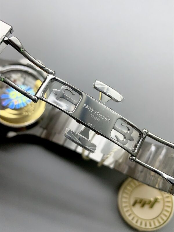 Patek Philippe Nautilus Grey Stripe Dial Diamond Bezel Stainless Steel Bracelet 1:1 Superclone