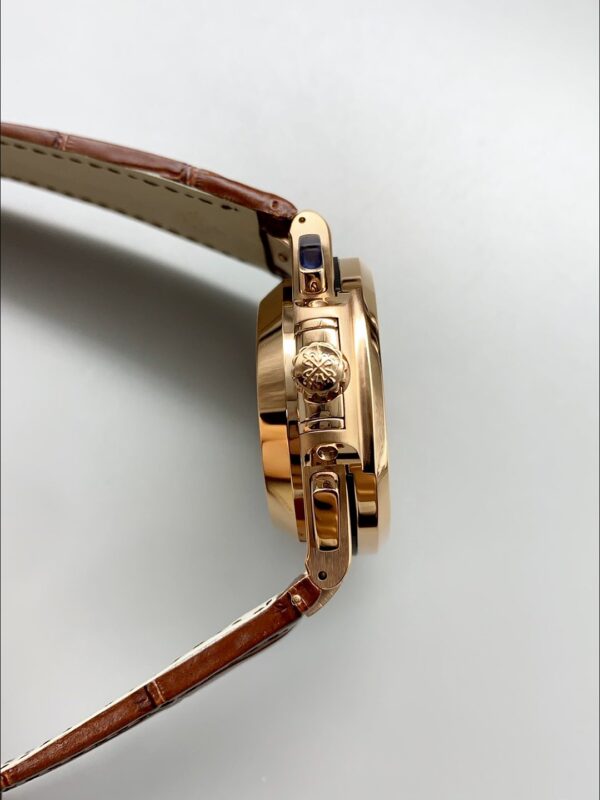 Patek Philippe Nautilus 5980/R Chronograph Rose Gold on 904L Steel Case in Brown Dial (1:1Super Clone)
