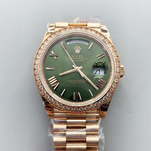 Day Date Rolex Weekly Journal Champaign 18K Gold Plated counter weight