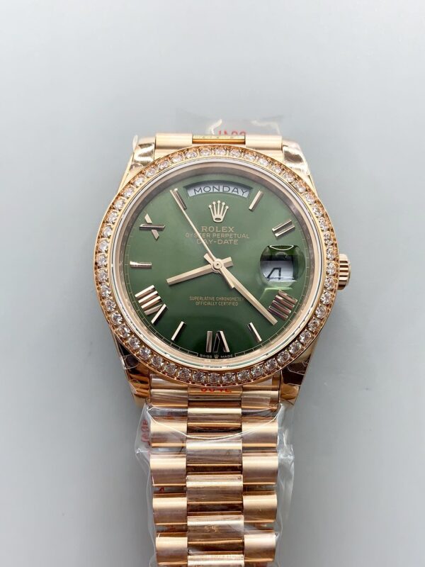 Day Date Rolex Weekly Journal Champaign 18K Gold Plated counter weight