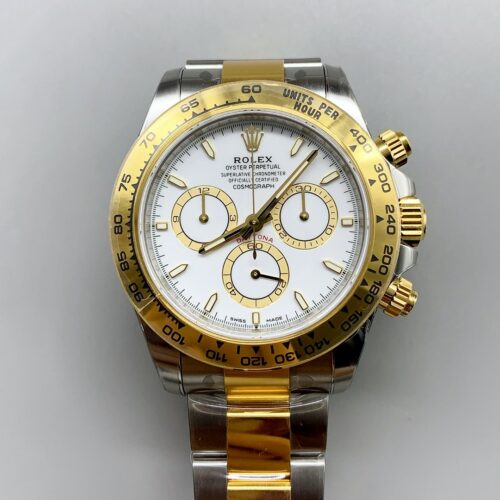 Rolex Daytona White Dial Two-Tone (Steel And Gold) Bracelet 126503(1;1Super Clone)