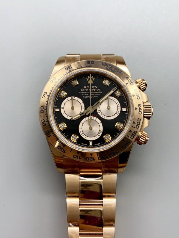 Rolex Daytona Black Dial Rose Gold Model 116509(1;1Super Clone)