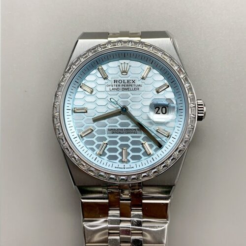 Rolex Land-Dweller 127336 Ice Blue Honeycomb 40MM (1;1 Super Clone)