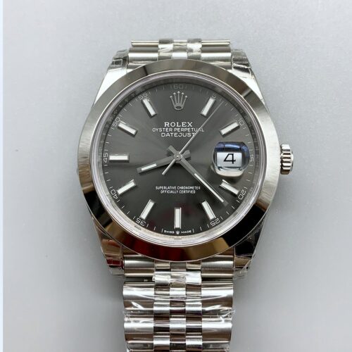 Rolex Datejust Grey Dial Stainless Steel Jubilee Bracelet Date Display 1:1 Superclone