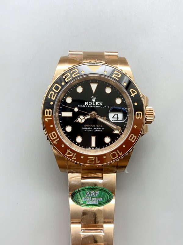 The New Rolex GMT-Master II in Rose Gold.(1:1 Super Clone)