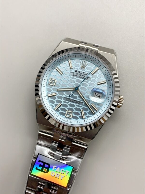 Rolex Land-Dweller 127336 Ice Blue Honeycomb 40MM (1;1 Super Clone)