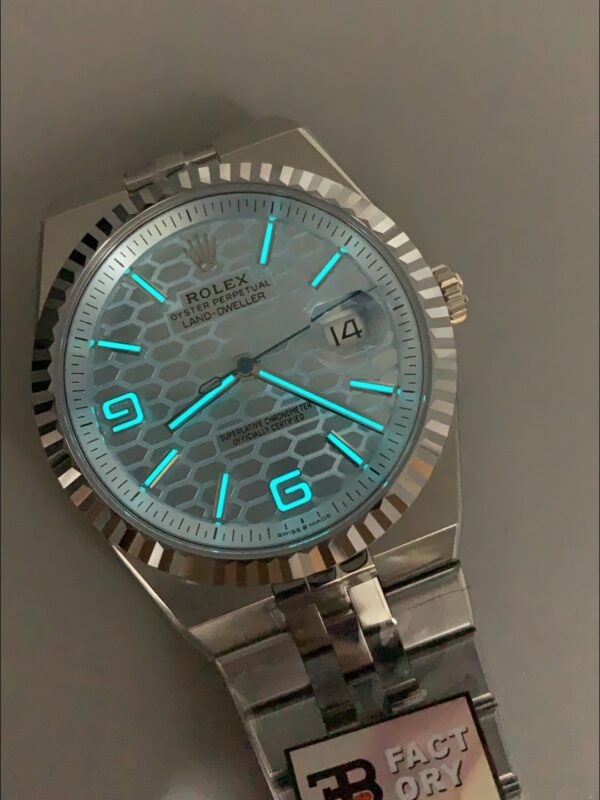 Rolex Land-Dweller 127336 Ice Blue Honeycomb 40MM (1;1 Super Clone)