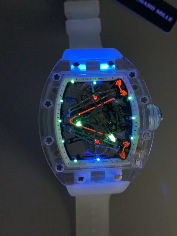 Richard Mille RM38-02 Transparent Crystal Case Tourbillon Mechanical Watch(1;1 Super Clone)