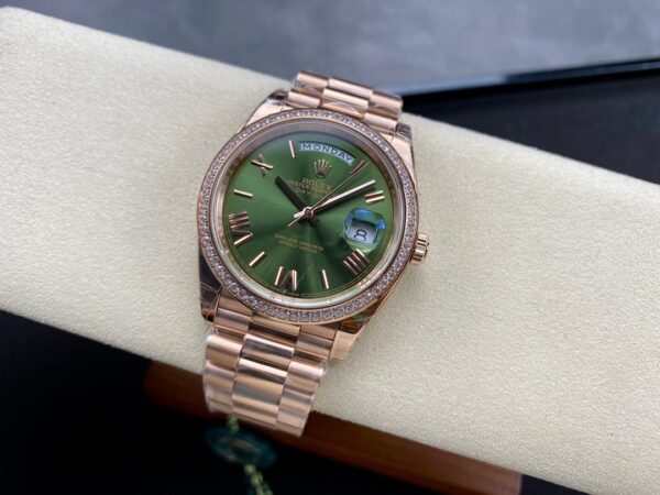 Day Date Rolex Weekly Journal Champaign 18K Gold Plated counter weight