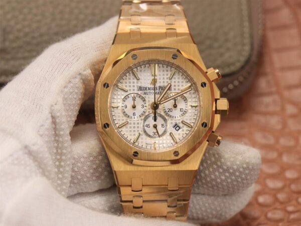 Audemars Piguet Royal Oak Chronograph Rose Gold on 904L Steel – 1:1 Superclone