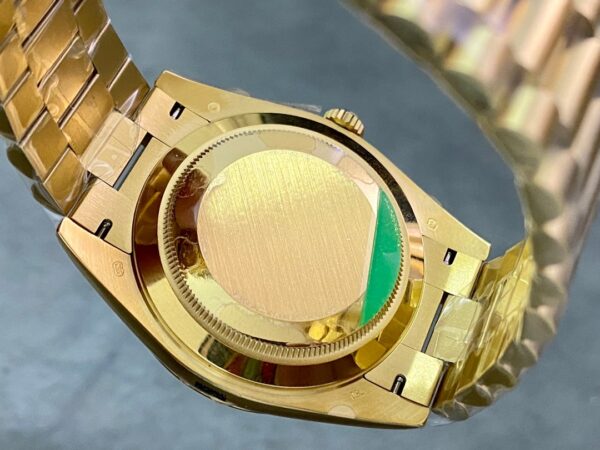 1:1 super clone Day Date Rolex Weekly Journal 18K Yellow Gold Plated counter weight